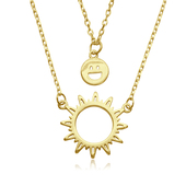 Sun Silver Necklace SPE-5597-GP